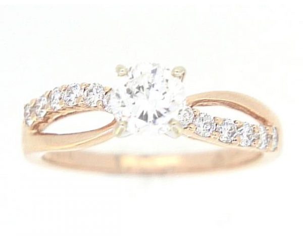 .70CT SI2 G GD Round Brilliant Diamond & .31TCW/12 I1 H Diamond Infinity Engagement Ring 14KT PK  Cert# GS1086039  **Clearance-Final Sale**