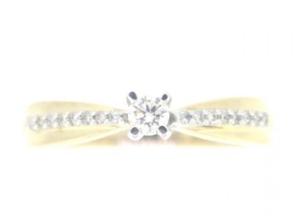 .25TCW Round Brilliant Diamond Promise Ring 10KT