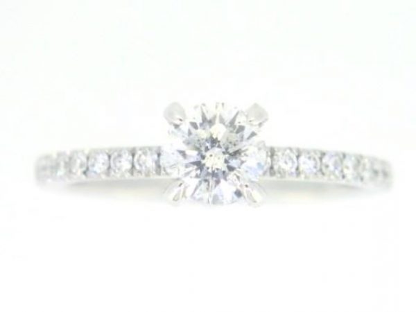 .65CT I1 E EX Round Brilliant Diamond & .28TCW SI G Diamond Hidden Halo Engagement Ring 14KT WG Cert# GS1290768