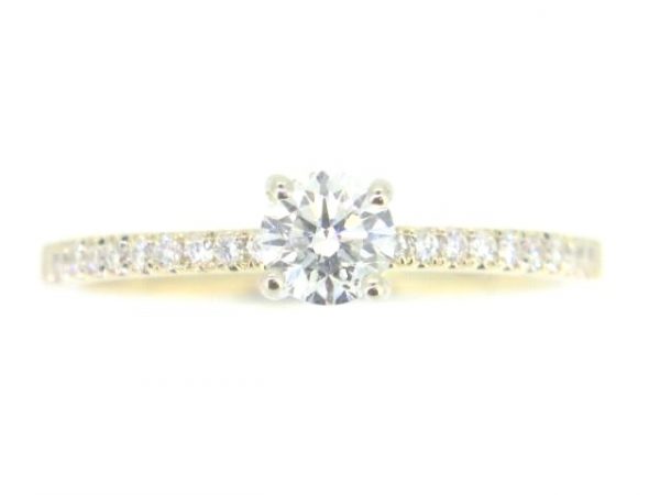 .38CT SI2 H VG Round Brilliant Diamond & .13TCW SI GH Diamond 14KT Engagement Ring   Cert# GS1299737