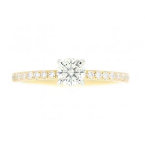 .38CT SI2 H VG Round Brilliant Diamond & .13TCW SI GH Diamond 14KT Engagement Ring Cert# GS1299737
