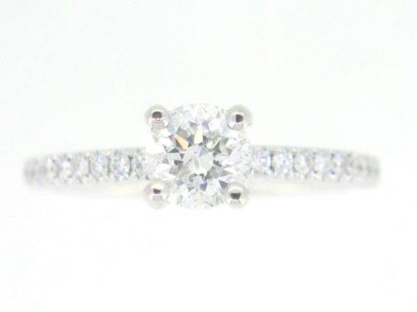 .78CT I2 F VG Round Brilliant Diamond & .38TCW SI G-H Diamond Hidden Halo Ladies Engagement Ring 14KT WG Cert# GS1290769
