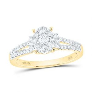 .50TCW Diamond Snowflake Engagement Ring 14KT