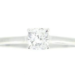 .37CT VVS2 E VG Radiant Cut Canadian Diamond Solitaire Engagement Ring 14KT WG  Laser Engraved NWT1-19885   Cert# GS692741
