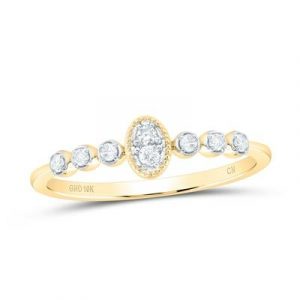 .10TCW Diamond Oval Shaped Promise Ring 10K