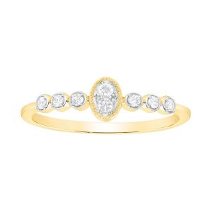 .10TCW Diamond Oval Shaped Promise Ring 10K