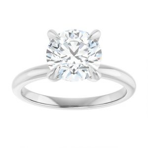 1.0CT VS2 D-E  Round LAB Diamond Solitaire Engagement Ring14KT WG Cert# GSL0684945