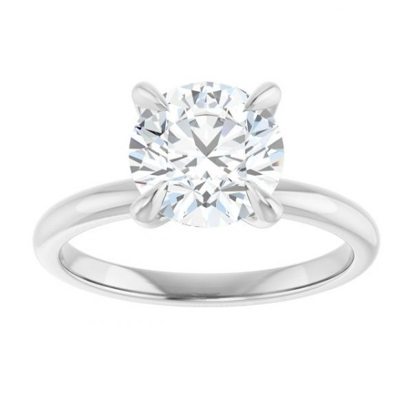 1.0CT VS2 D-E  Round LAB Diamond Solitaire Engagement Ring14KT WG Cert# GSL0684945