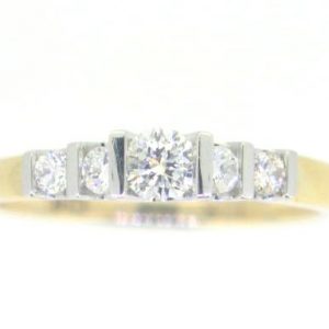 .36TCW Diamond Channel Set Ladies Engagement Ring 10KT
