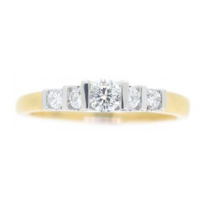 .36TCW Diamond Channel Set Ladies Engagement Ring 10KT