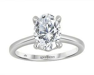 2.00CT VS2 F Oval Cut LAB Diamond & .10TCW VS2 F LAB Diamonds Hidden Halo Engagement Ring 14KT WG CERT# LGJ206W
