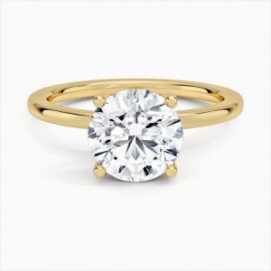 2.00CT VS2 F Round Brilliant LAB Diamond & .10TCW VS2 F LAB Diamonds Hidden Halo Engagement Ring 14KT CERT# LGJ205