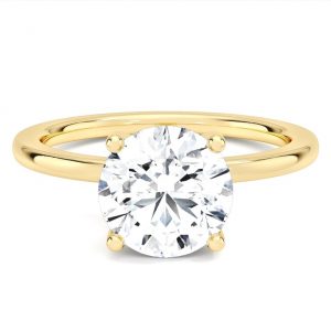 2.00CT VS2 F Round Brilliant LAB Diamond & .10TCW VS2 F LAB Diamonds Hidden Halo Engagement Ring 14KT   CERT# LGJ205