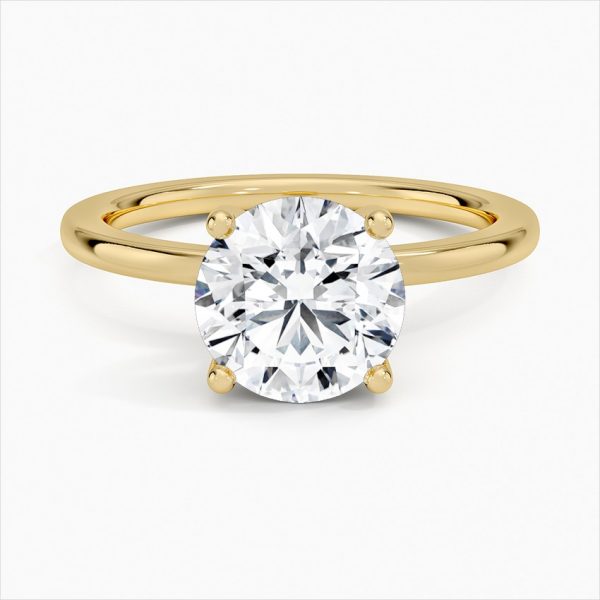 2.00CT VS2 F Round Brilliant LAB Diamond & .10TCW VS2 F LAB Diamonds Hidden Halo Engagement Ring 14KT   CERT# LGJ205