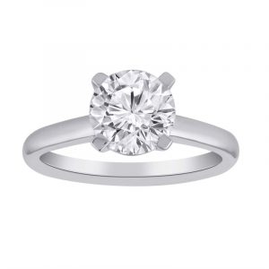 2.00CT VS EF Round Brilliant LAB Diamond Solitaire Ladies Ring 14KT WG  Cert# LGR43281