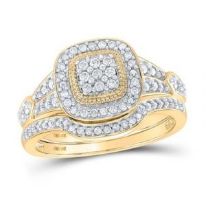 .20TCW Diamond Cushion Shaped Halo 2 PCE Wedding Set 10KT