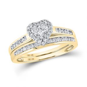 .50TCW Diamond Heart Shaped 2 PCE Engagement Set 10KT