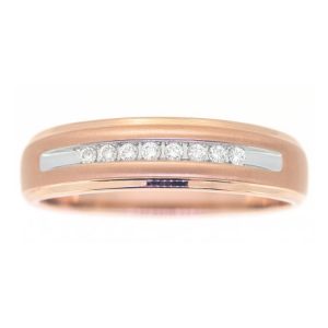 .10TCW/8  Diamond Sand Blast Finish Wedding Band 10KT PK    *CLEARANCE-FINAL SALE*