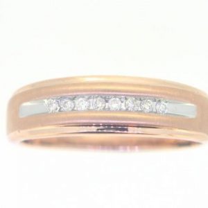 .10TCW/8  Diamond Sand Blast Finish Wedding Band 10KT PK     *CLEARANCE - FINAL SALE*