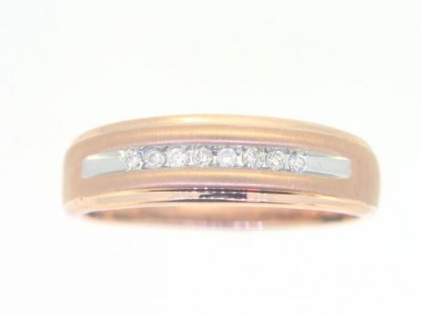 .10TCW/8  Diamond Sand Blast Finish Wedding Band 10KT PK     *CLEARANCE - FINAL SALE*