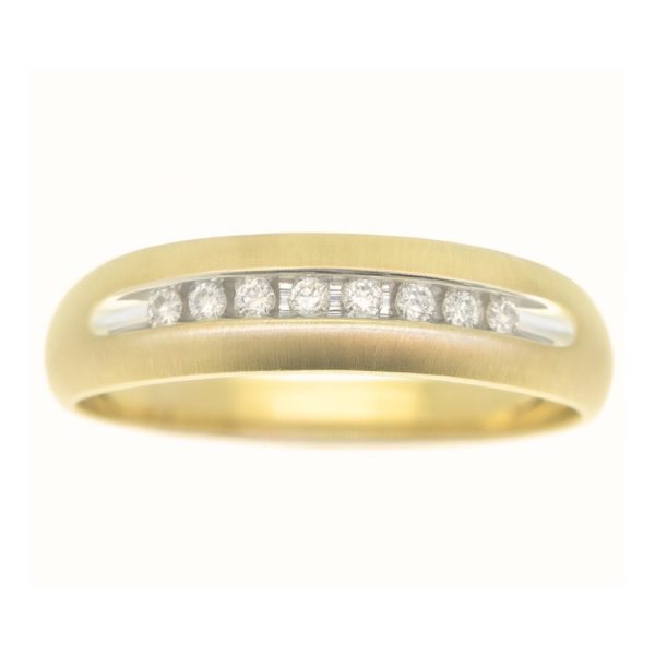 .10TCW/8  Diamond Sand Blast Finish Wedding Band 10KT TT     *CLEARANCE - FINAL SALE*