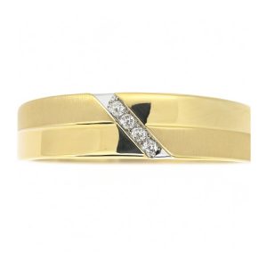 .05TCW/3  Diamond Gents Wedding Band 10KT