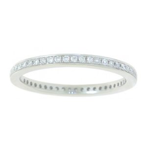 .25TCW Diamond Eternity Channel Set Band 14KT WG/Size 6.5 **CLEARANCE-FINAL SALE**