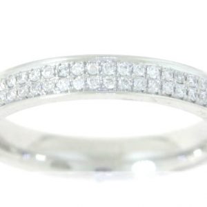 .45TCW Diamond Double Row Eternity Band 14KT WG/Size 6.5    **CLEARANCE-FINAL SALE**