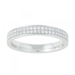 .45TCW Diamond Double Row Eternity Band 14KT WG/Size 6.5 **CLEARANCE-FINAL SALE**
