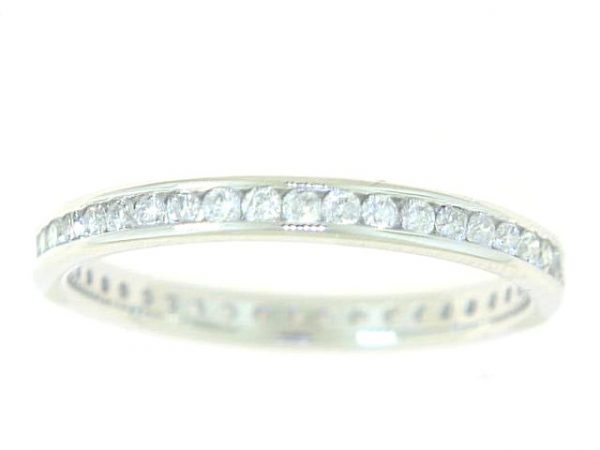 .50TCW Diamond Eternity Channel Set Band 14KT WG/Size 7.5    **CLEARANCE-FINAL SALE**
