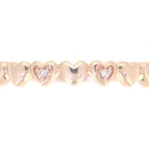 .02TCW Diamond Heart Stacking Band 10KT PK    *CLEARANCE-FINAL SALE*