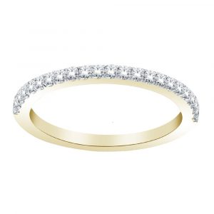 .10TCW Round Diamond Dainty Anniversary Stacking Band 10KT