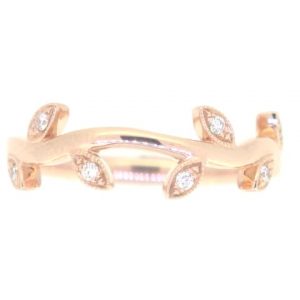 .06TCW SI G Diamond Vine & Leaves Band 14KT PK