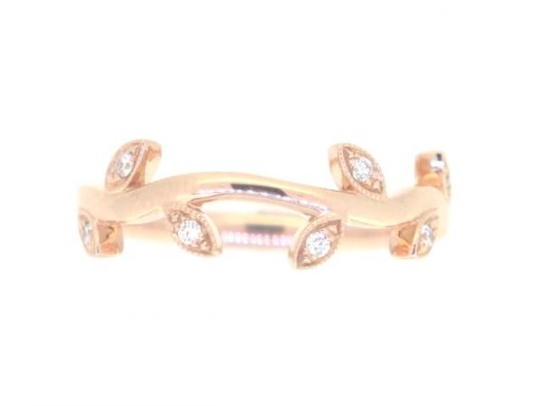 .06TCW SI G Diamond Vine & Leaves Band 14KT PK