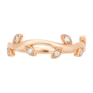 .06TCW SI G Diamond Vine & Leaves Band 14KT PK