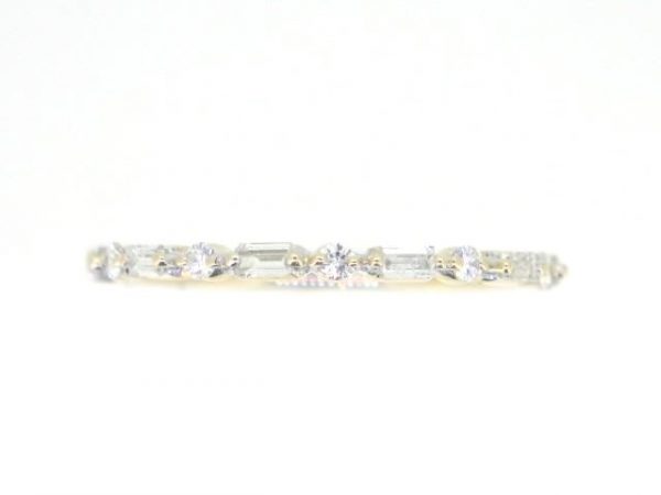 .23TCW SI1 HI Round & Baguette Diamond Band 14KT/Size 6.5