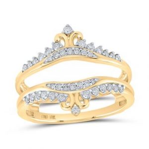 .33TCW Diamond Crown Design Ring Enhancer/Jacket 10KT