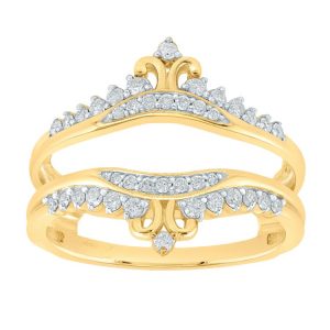 .33TCW Diamond Crown Design Ring Enhancer/Jacket 10KT