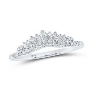 .20TCW Diamond Curved Crown Band 10KT WG