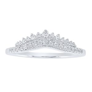 .20TCW Diamond Curved Crown Band 10KT WG