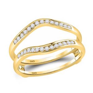 .25TCW Diamond Curved Channel Set Ring Enhancer 14KT