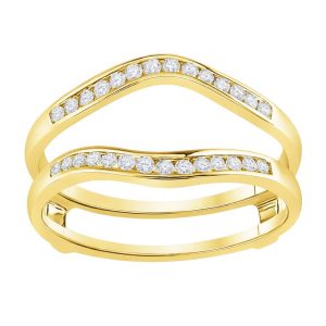 .25TCW Diamond Curved Channel Set Ring Enhancer 14KT