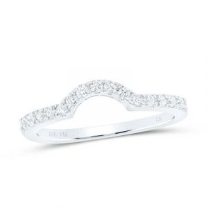.25TCW Diamond Curved Band 14KT WG