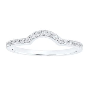 .25TCW Diamond Curved Band 14KT WG