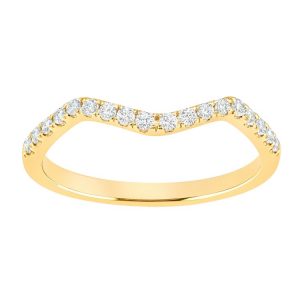 .20TCW Diamond Wavy Conour Band 10KT