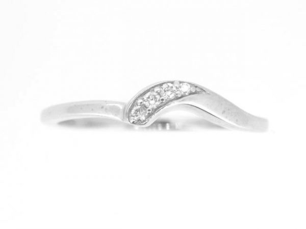 .05TCW Diamond Curved Anniversary Band 10KT WG