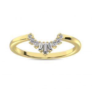 .17TCW Diamond Baguette & Round Brilliant Tiara Curved Band 10KT