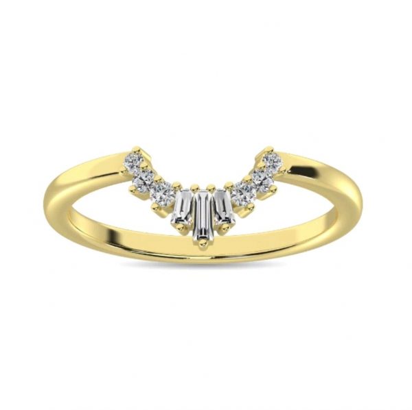 .17TCW Diamond Baguette & Round Brilliant Tiara Curved Band 10KT