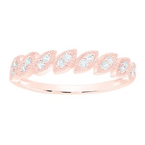 .17TCW Diamond Pave Marquise Shaped Stacking Band 10KT PK