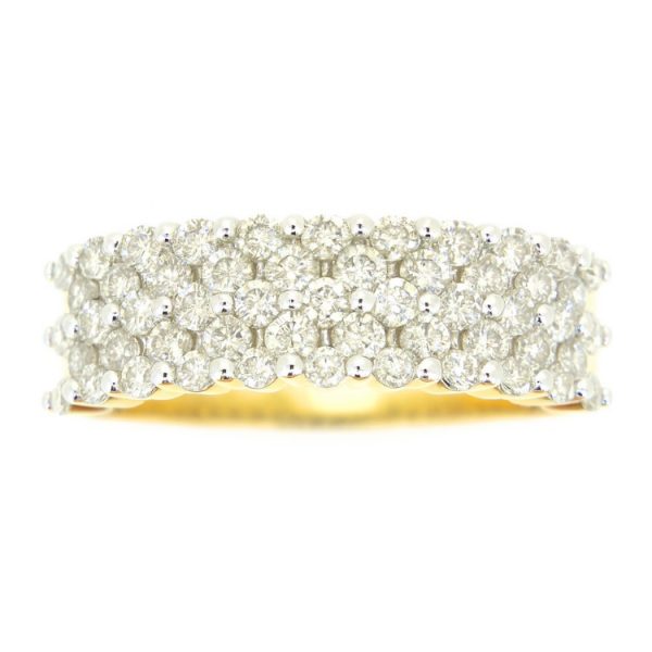 1.00tcw Diamond 5 Row Anniversary Right Hand Ring 10KT